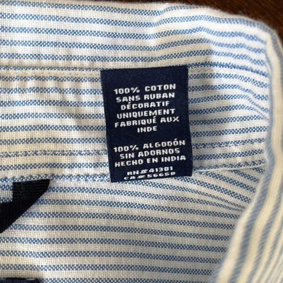 Chaps big & tall stripe cotton long sleeve button down shirt 3XB / 3TF - Picture 8 of 12